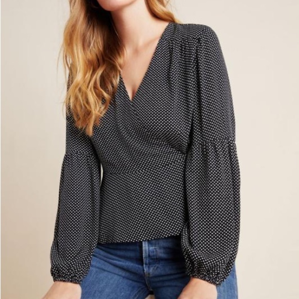Anthropologie Maeve Ingrid Wrap Blouse Size M